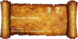 Morvay Noémi névjegykártya